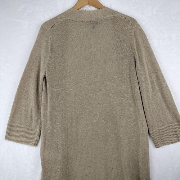 Banana Republic Duster Sweater Womens Small Brown Long Open Cardigan Luxury NEW - Picture 14 of 16